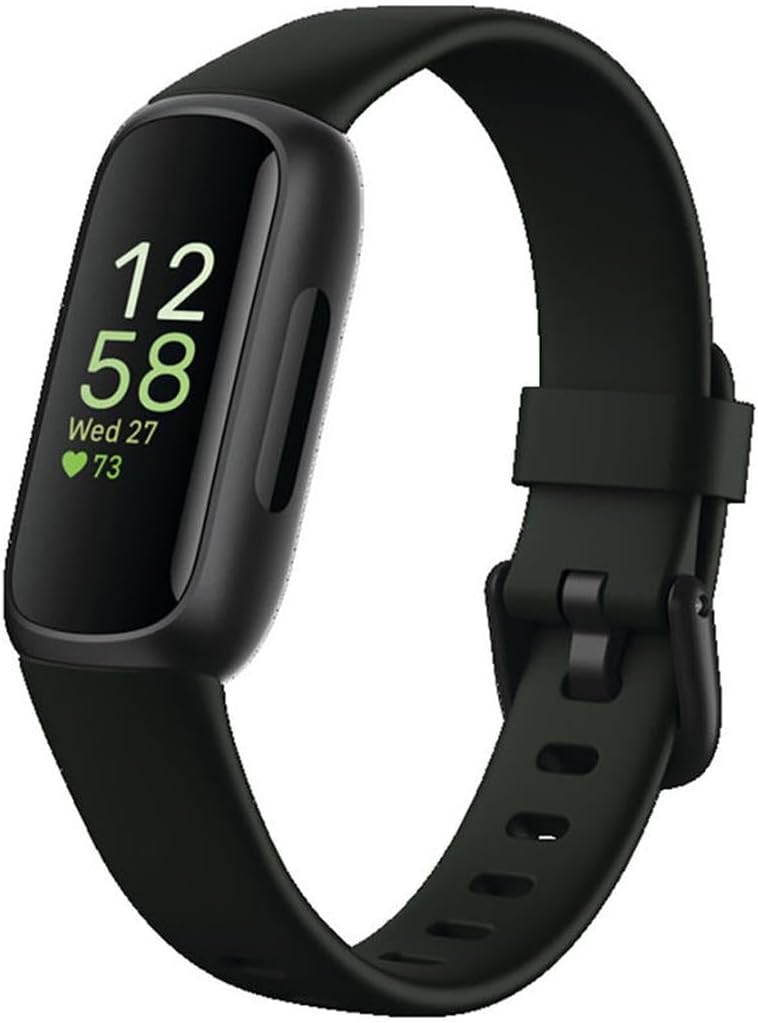 Fitbit Inspire 3 Health &-Fitness-Tracker with Stress Management, Workout Intensity, Sleep Tracking, 24/7 Heart Rate and m...