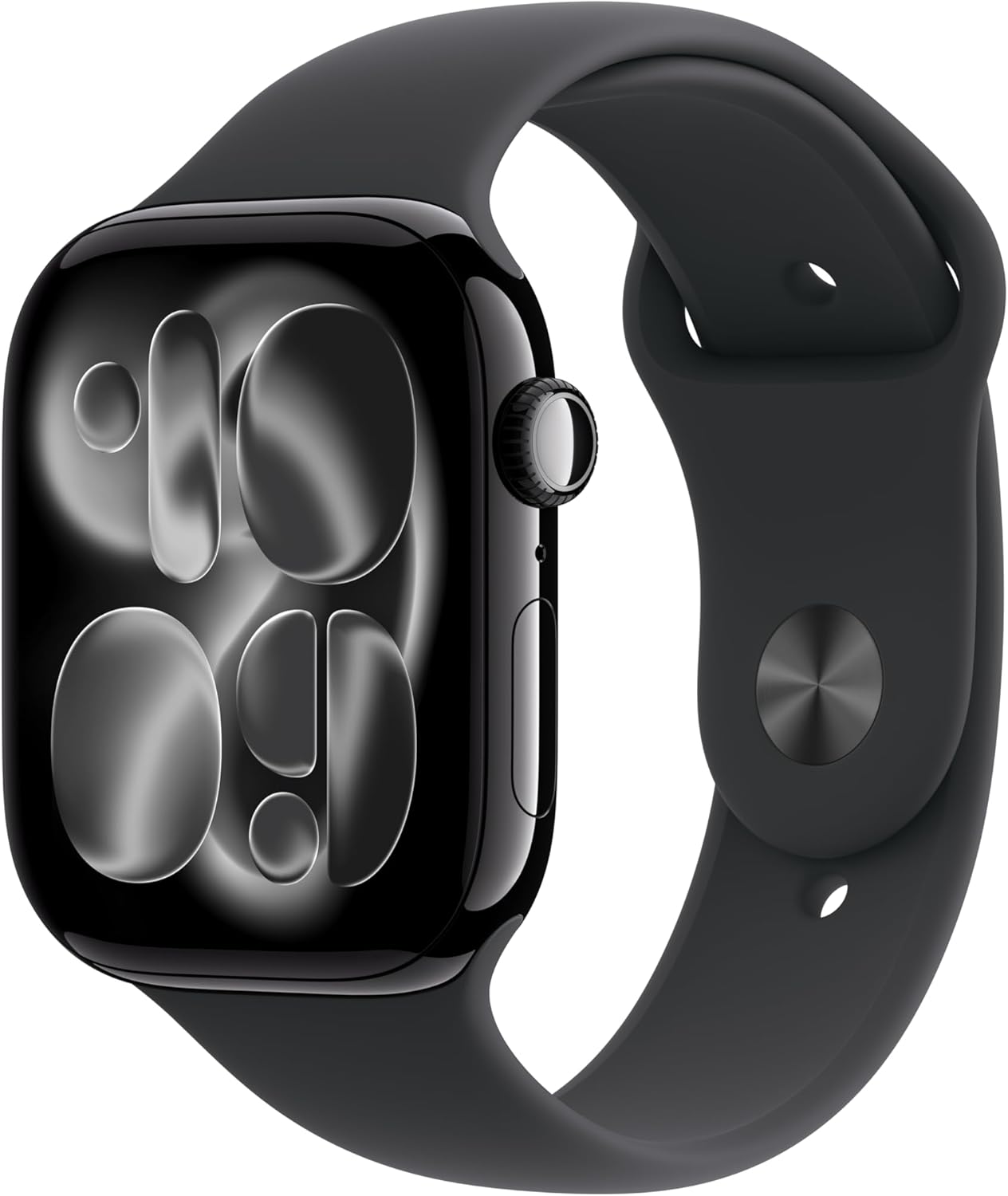 Apple Watch Series 11 [GPS 46mm] Smartwatch with Jet Black Aluminum Case with Black Sport Band - M/L. Sleep Score, Fitness...