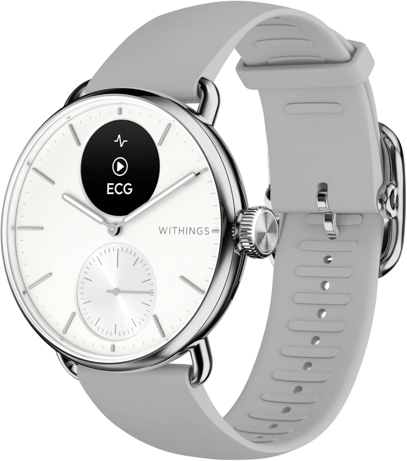 WITHINGS ScanWatch 2 - Hybrid Smart Watch, Heart Rate Monitoring, Fitness Tracker, Cycle Tracker, Sleep Monitoring, GPS Tr...