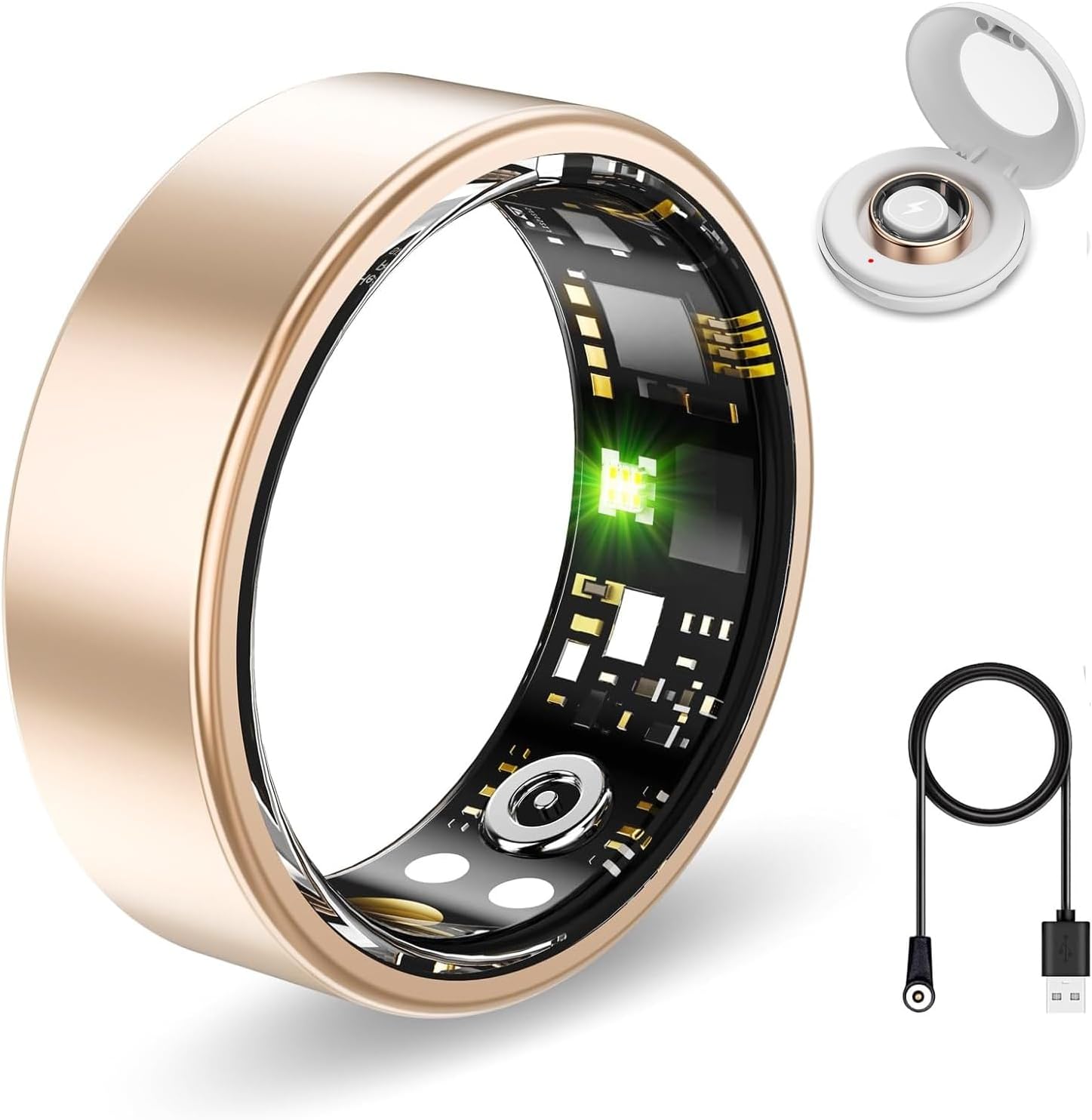 Aichiken Smart Ring Health Tracker, Sleep&Exercise Monitor Heart Rate,Blood Oxygen,Fitness Trackers for Man&Women -Long La...